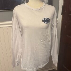 Penn State University Uscape Apparel White Cotton Long Sleeve Tshirt Size Medium
